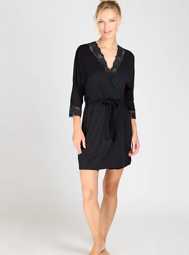 Babella dámský župan černý - černá