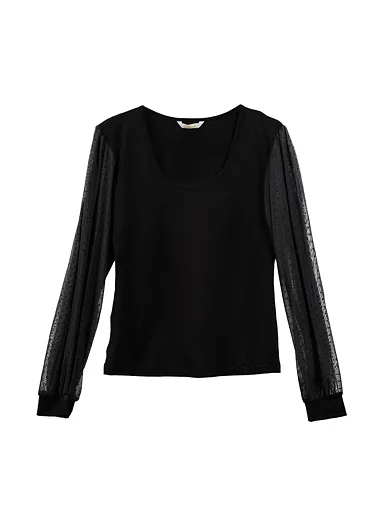 Kalimo tričko s dlouhým rukávem černé - černá