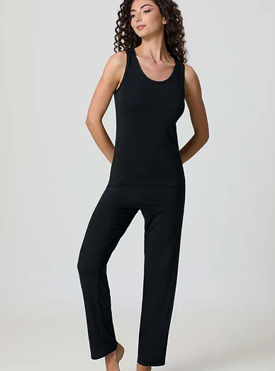 Jadea modalové tílko černé - černá