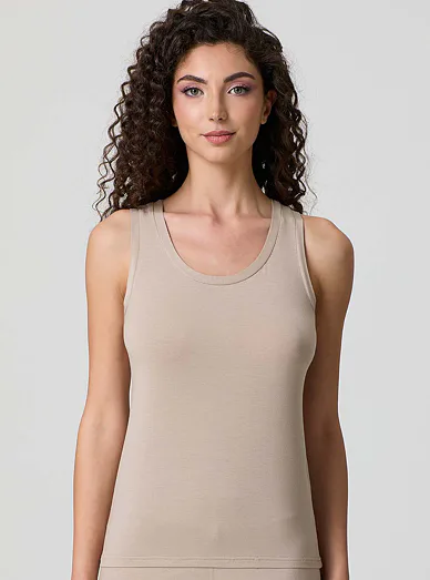 Jadea modalové tílko béžové - béžová