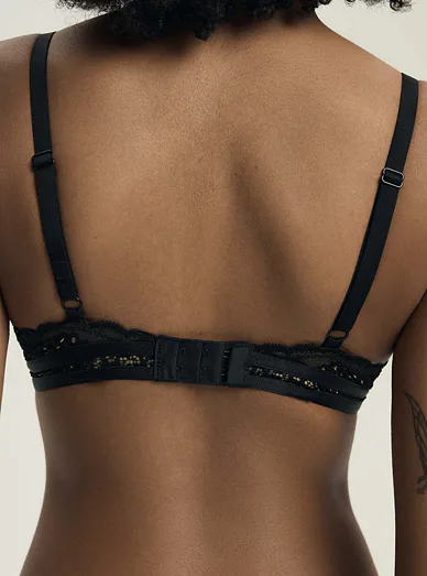 Esotiq krajková push-up podprsenka černá - černá