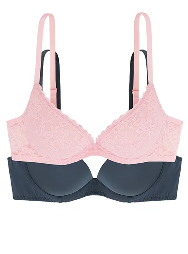 Sada podprsenek Dorina D17256LA052 - růžová/šedá