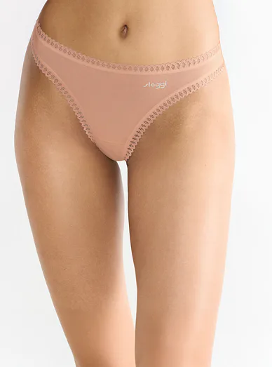 Sloggi dámská tanga ve výhodném balení béžová - tělová
