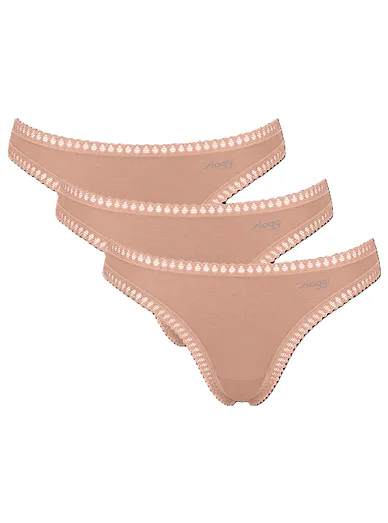 Sloggi dámská tanga ve výhodném balení béžová - tělová