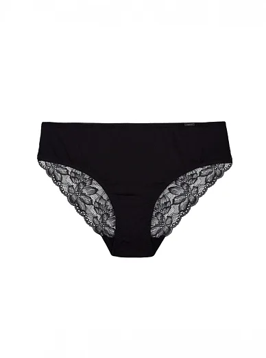 Triola klasické kalhotky s krajkou černé 31892 - černá