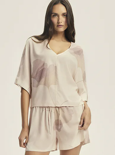 Esotiq dámské pyžamo béžové - béžová