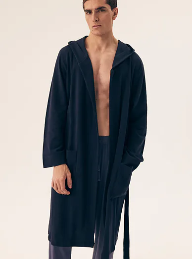 Esotiq pánský dlouhý župan modrý - námořnická