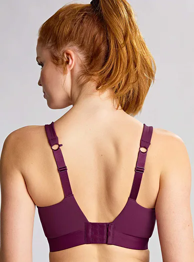 Panache Sport nevyztužená sportovní podprsenka vínová - Vínová
