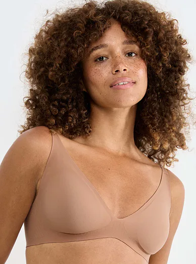 Sloggi push-up braletka bez kostic béžová - tmavě tělová