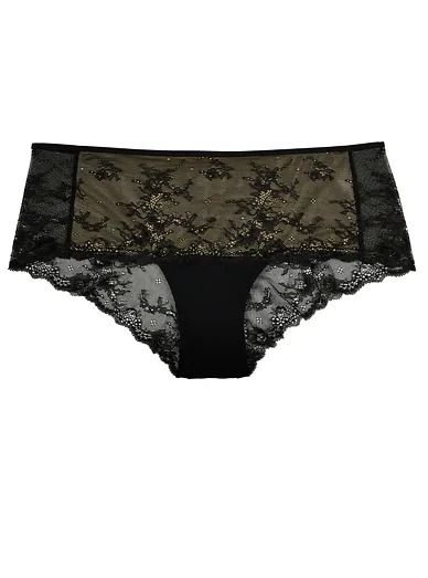 Triola bokové krajkové kalhotky černé 35763 - černá