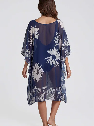 Deidad dámský plážový kaftan modrý - Tmavě modrá