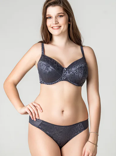 Triola klasické kalhotky s krajkou šedé 31731 - šedá