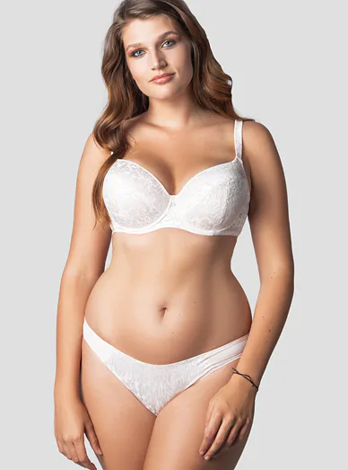 Triola klasické kalhotky s krajkou růžové 31731 - pudr