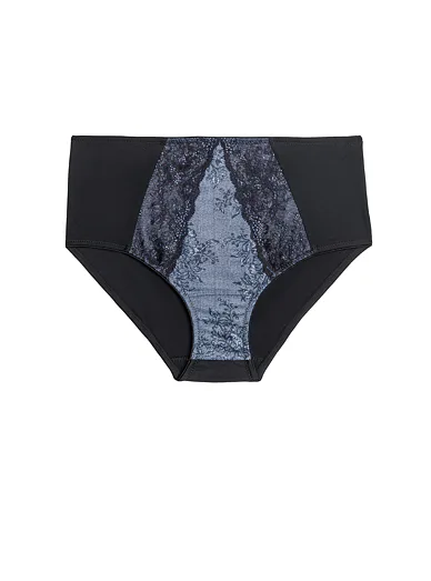 Triola kalhotky s vysokým pasem černobílé 32777 - černo-bílá