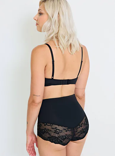 Dorina hladká push up podprsenka černá - černá