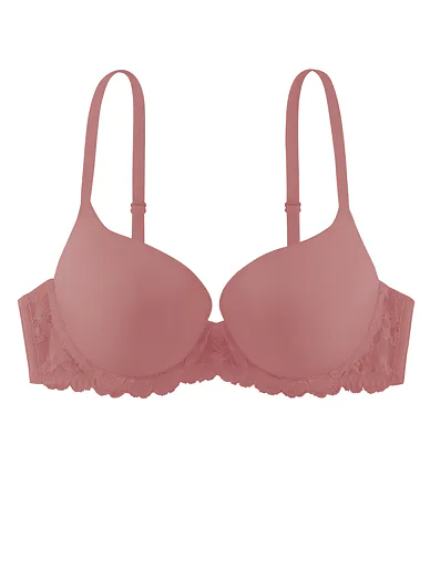 Dorina hladká push up podprsenka starorůžová - starorůžová
