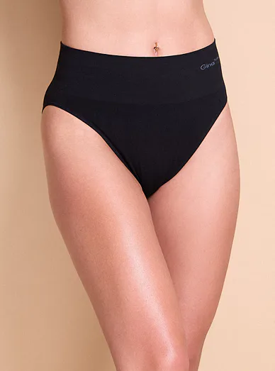 Gina dámské bambusové kalhotky s vysokým pasem černé - černá