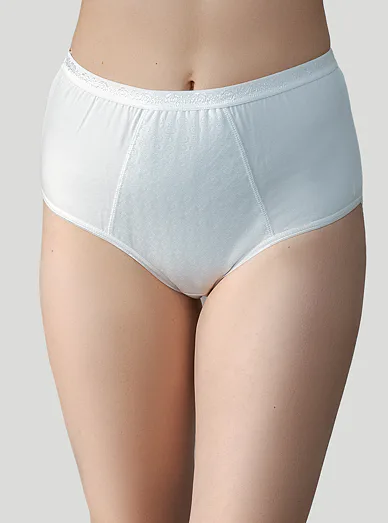 Lady Belty bavlněné vyšší kalhotky smetanové - smetanová