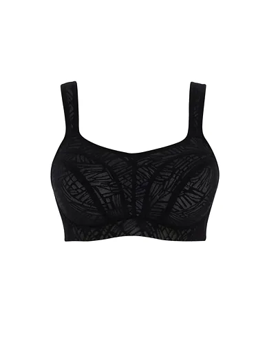 Panache sportovní podprsenka vyztužená s kosticí černá - černá