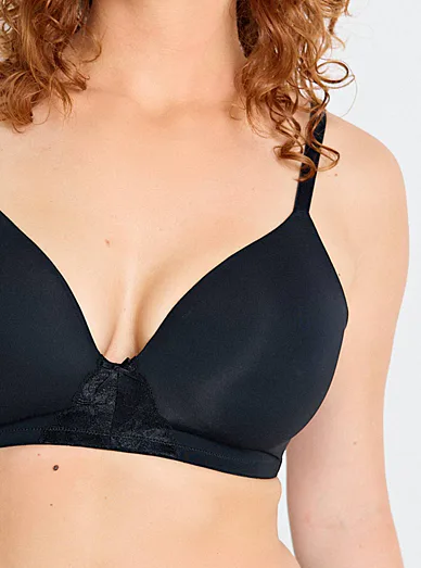 Dorina Michelle vyztužená podprsenka bez kostic černá - černá